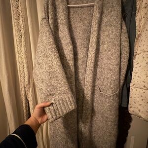 Cozy Gray Women's Sweater Cardigan